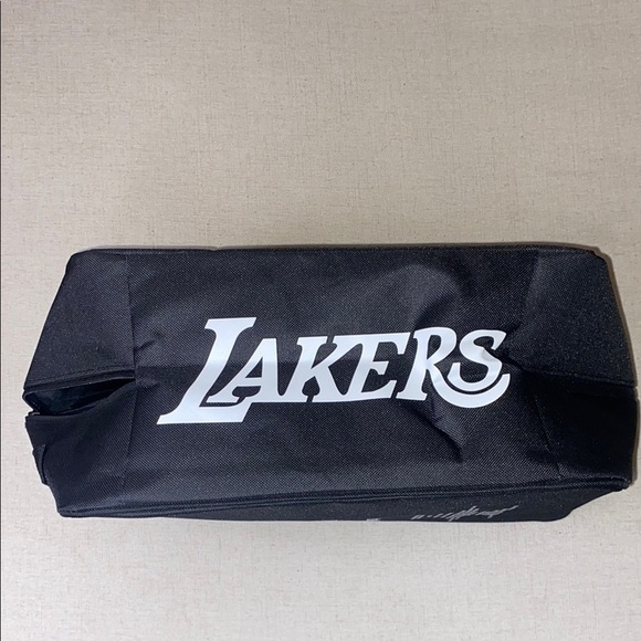 Los Angeles Lakers Black Bag - Great for Shoes, Travel, Toiletries NWOT - Picture 2 of 5